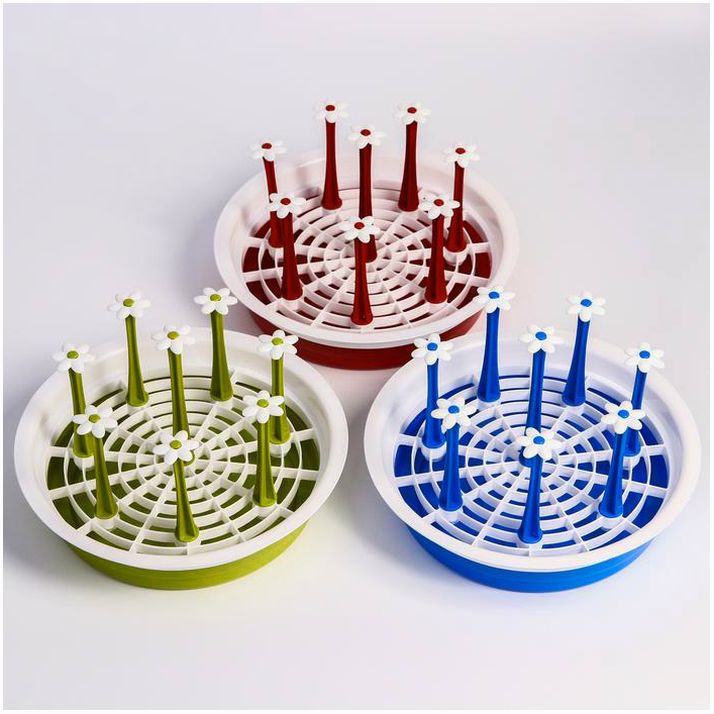 Сушилка для 8 детских бутылочек, цвета МИКС артикул анонс 1603729