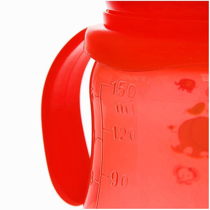 Картинка Бутылочка для кормления цветная с ручками, 150 мл, от 0 мес., цвет красный (№2825261) от магазина Мир детей Товары для Новорожденных