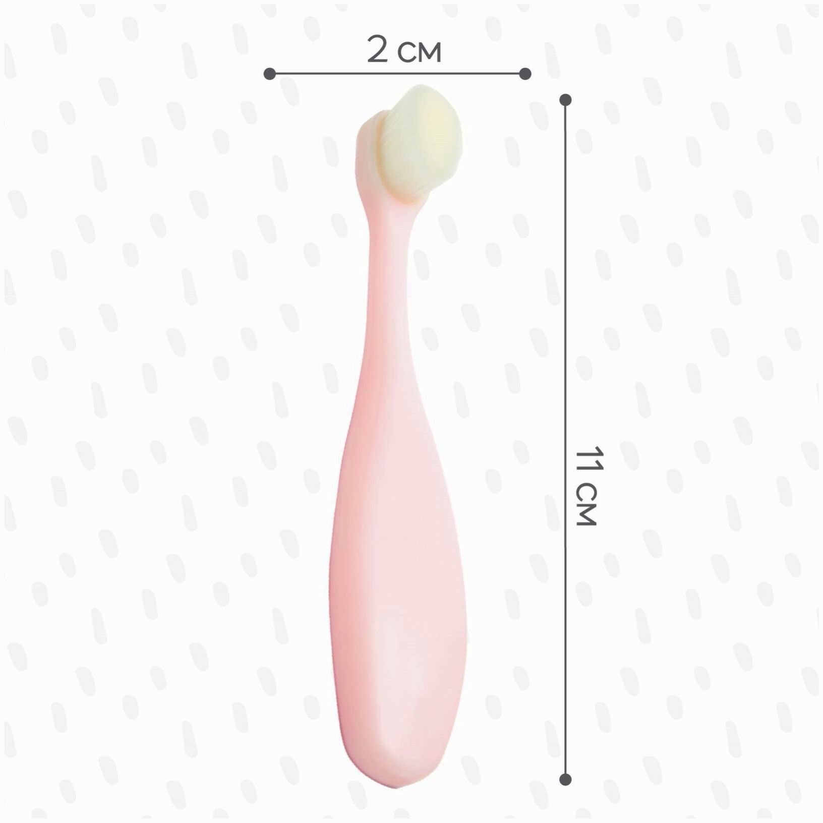 Картинка Детская зубная щетка с мягкой щетиной, нейлон, цвет розовый (№7550782) от магазина Мир детей Товары для Новорожденных