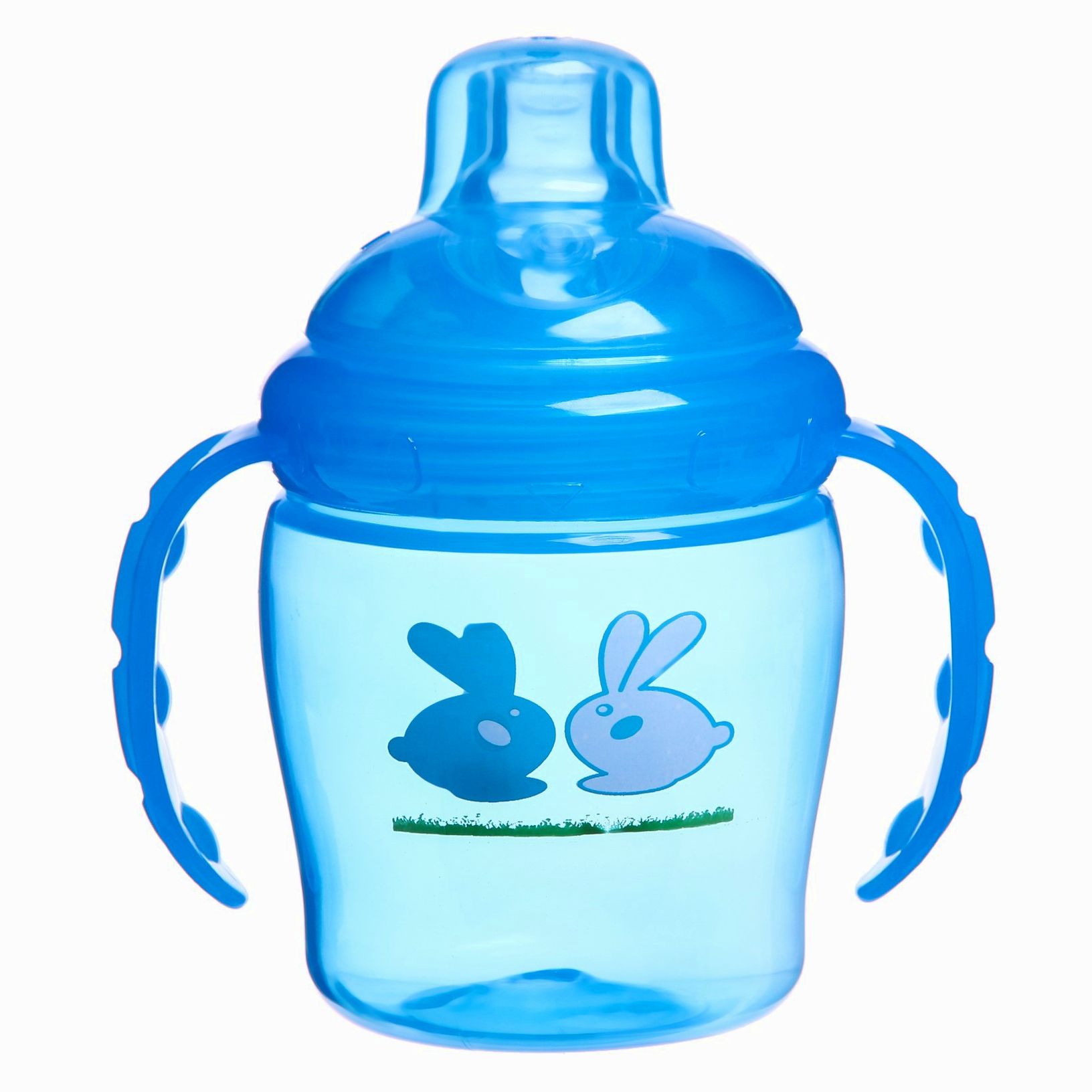 № 2586890 Поильник детский с мягким носиком, 250 мл., с ручками, цвет голубой