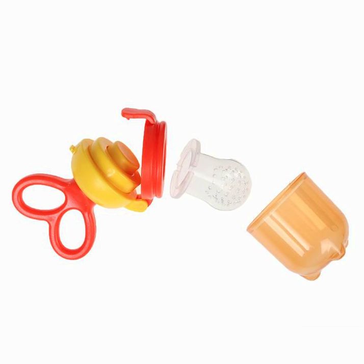 Картинка Изделие для прикорма с силиконовой сеточкой, вращающийся поршень, цвет оранжевый (№2589852) от магазина Мир детей Товары для Новорожденных