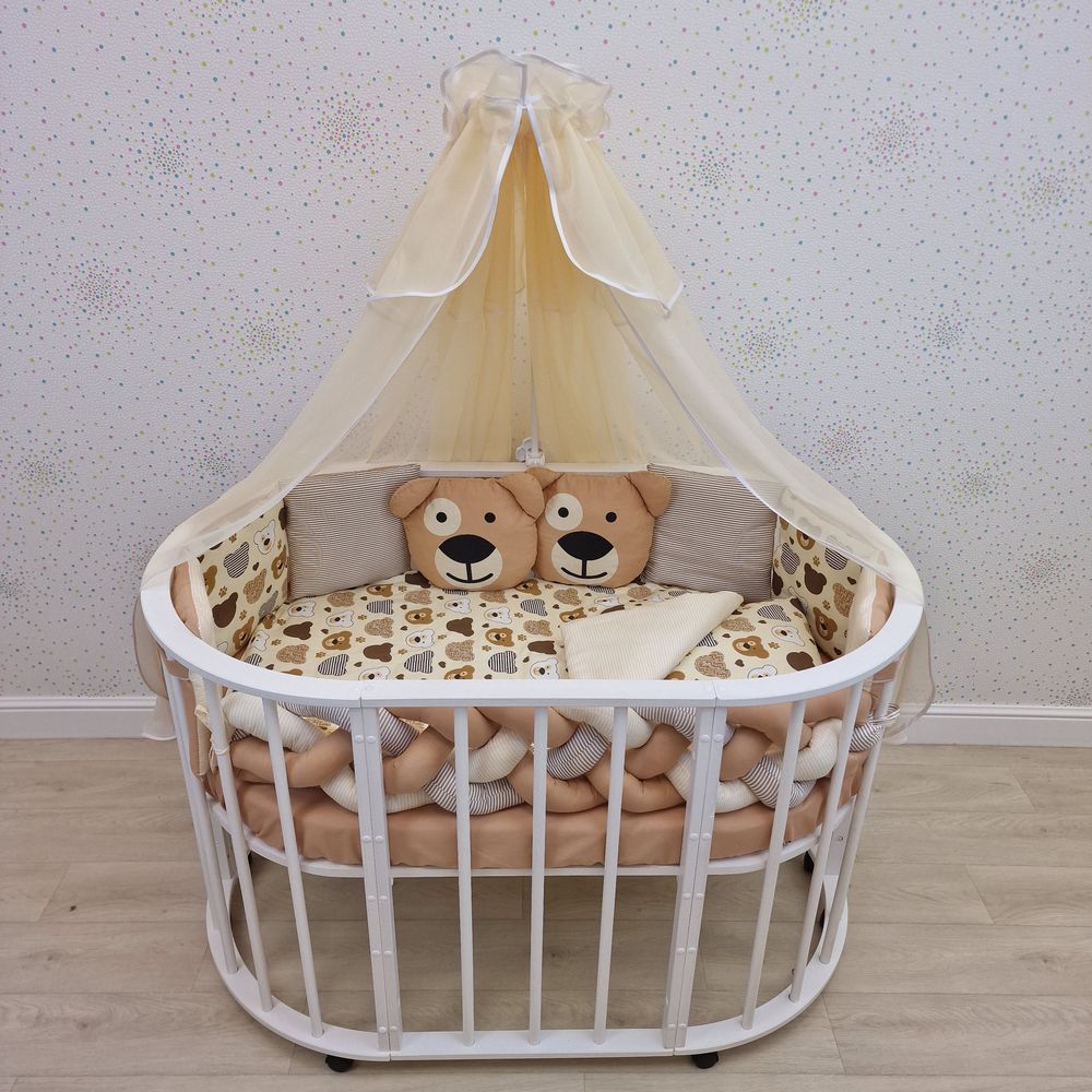 КПБ 15 пр (балдахин + борт + пододеяльник + одеяло + наволочка + подушка + простынь (бязь) артикул анонс 1190-0-1_06