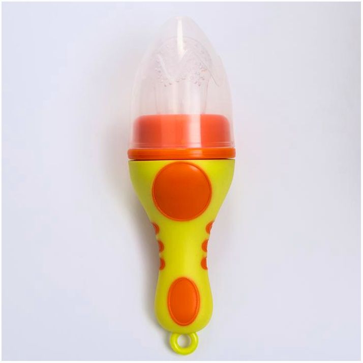 Изделие для прикорма с силиконовой сеточкой, цвет жёлтый/оранжевый артикул анонс 2593636
