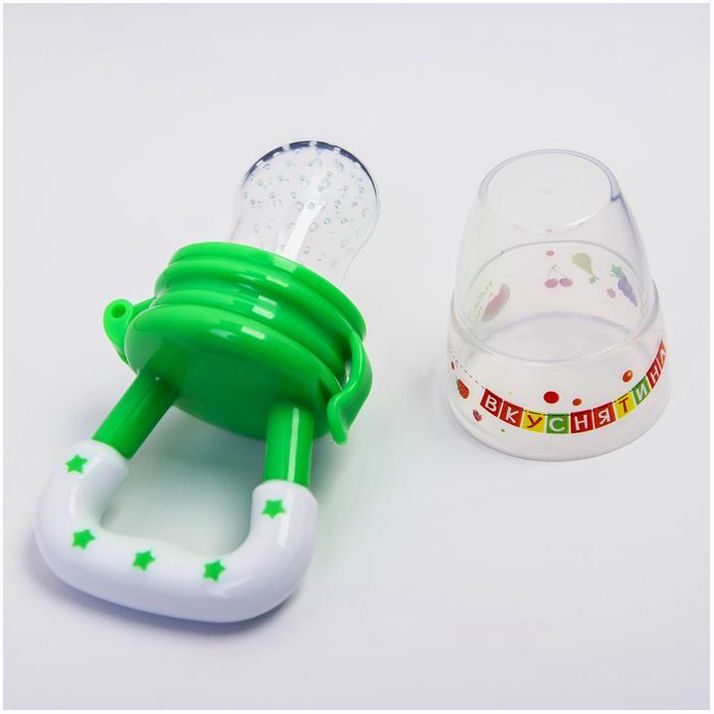 № 1594087 Ниблер «Вкуснятина» с силиконовой сеточкой, цвет зелёный