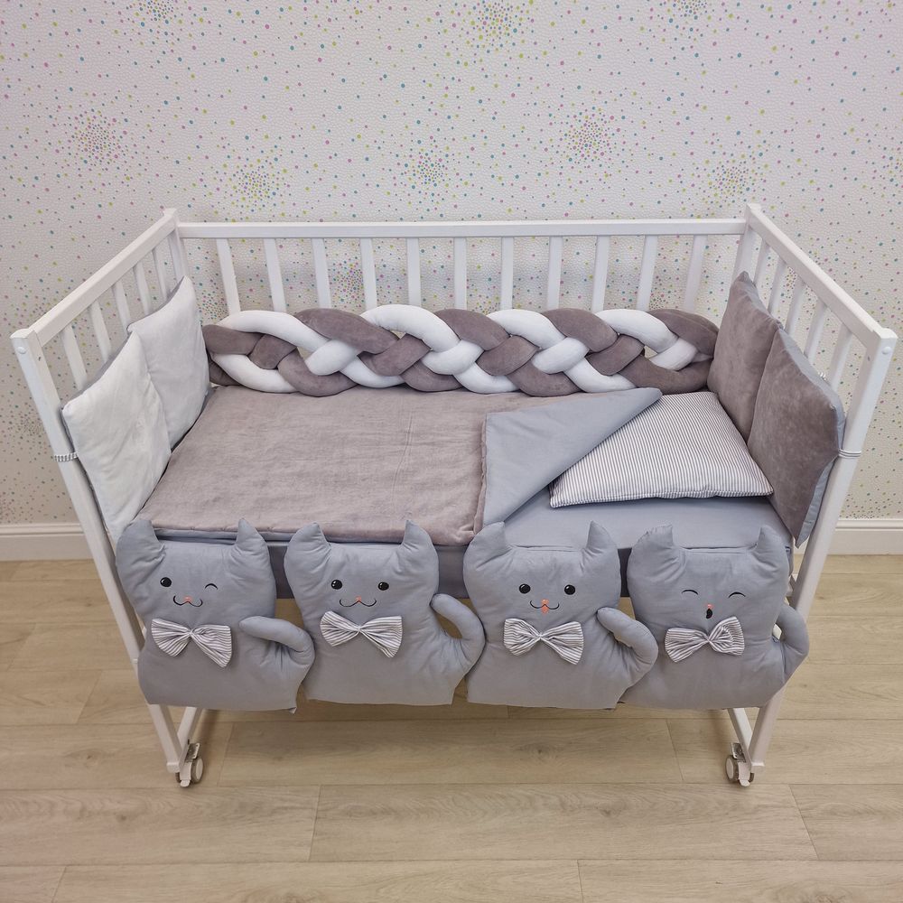 КПБ 16 пр (борт + пододеяльник + одеяло + наволочка + подушка + простынь (плюш/бязь) артикул анонс 1180-0-1бб