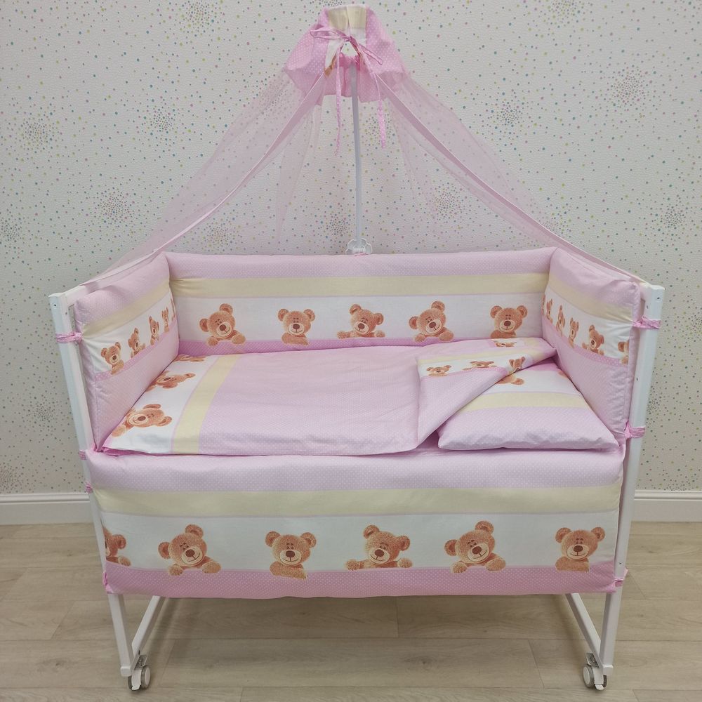 КПБ 10 пр (балдахин + борт + пододеяльник + одеяло + наволочка + подушка + простынь (бязь) 4прямуг артикул анонс 1145-4-1_02