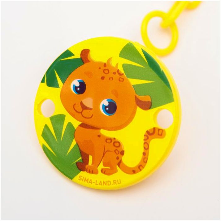 № 4733688 Держатель для соски - пустышки  «ТРЕНД. Леопард», на цепочке