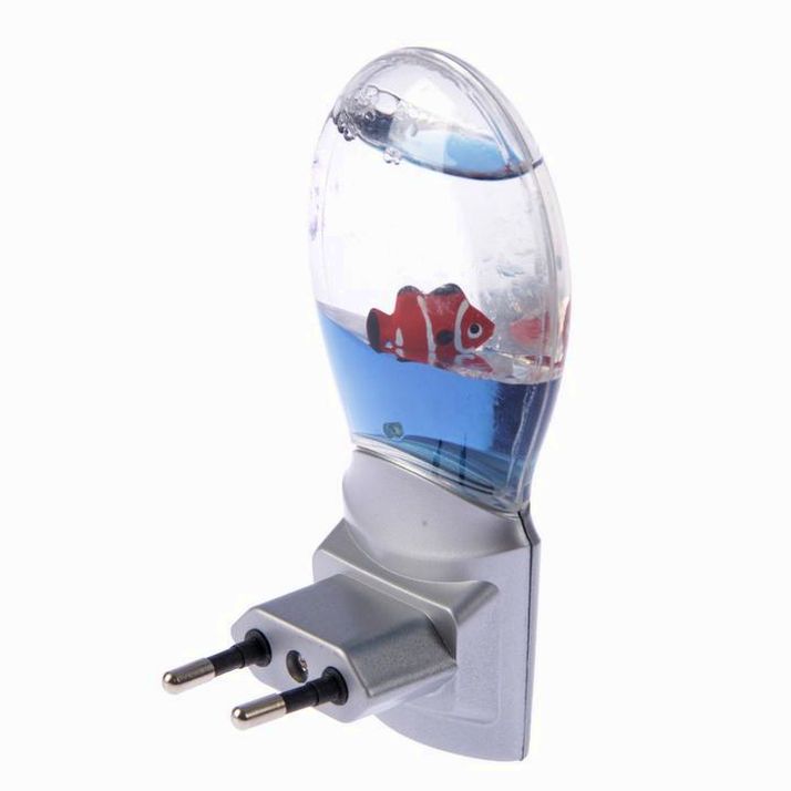 Картинка Ночник "Кроха" 0,3W (датчик освещенности) LED серебро/голубой (№2815791) от магазина Мир детей Товары для Новорожденных