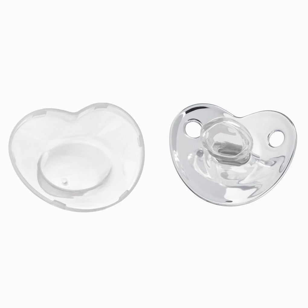 Картинка Соска - пустышка ортодонтическая, LITTLE ANGEL, с колпачком, +12мес., серебряная, стразы (№10092762) от магазина Мир детей Товары для Новорожденных