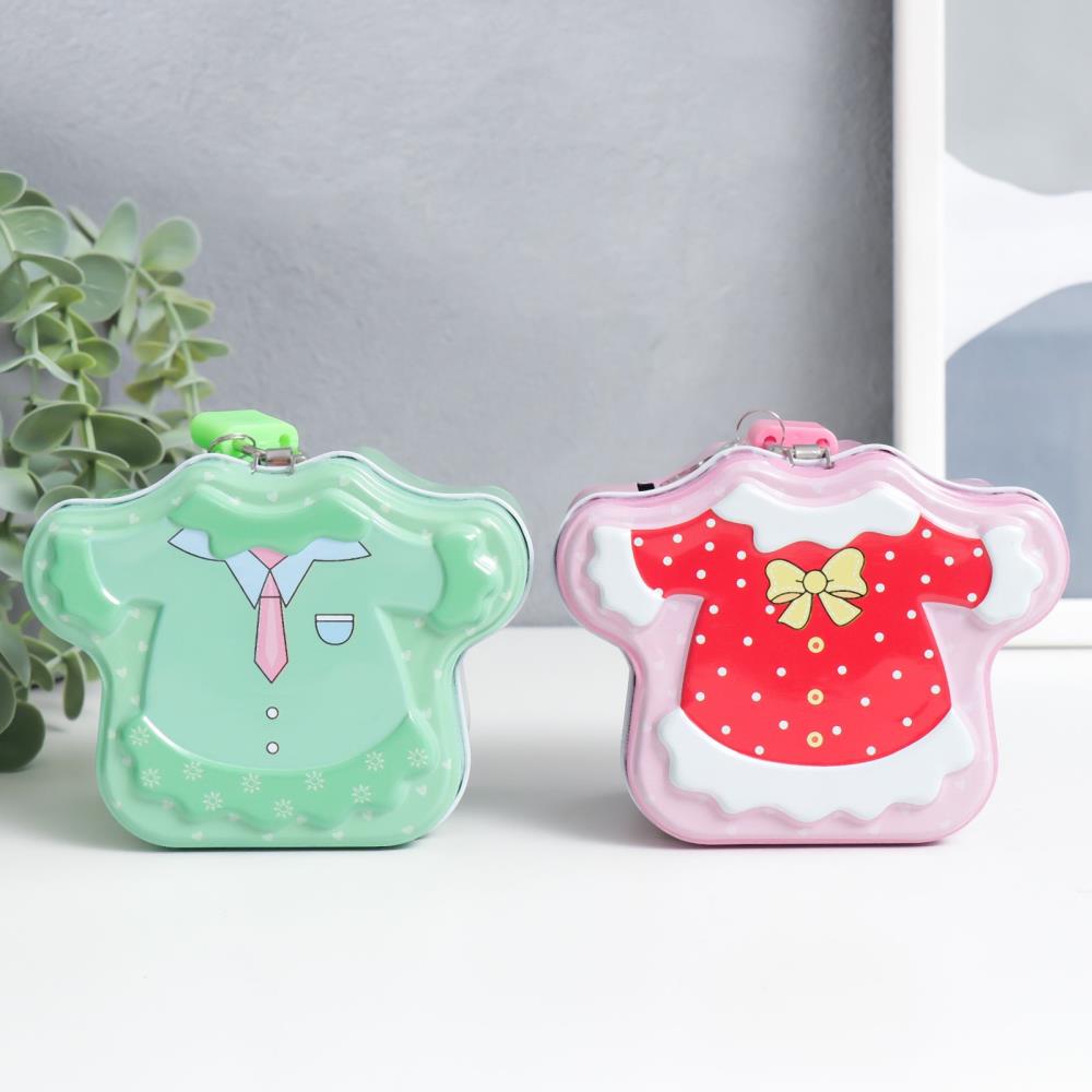 Копилка металл с замочком 