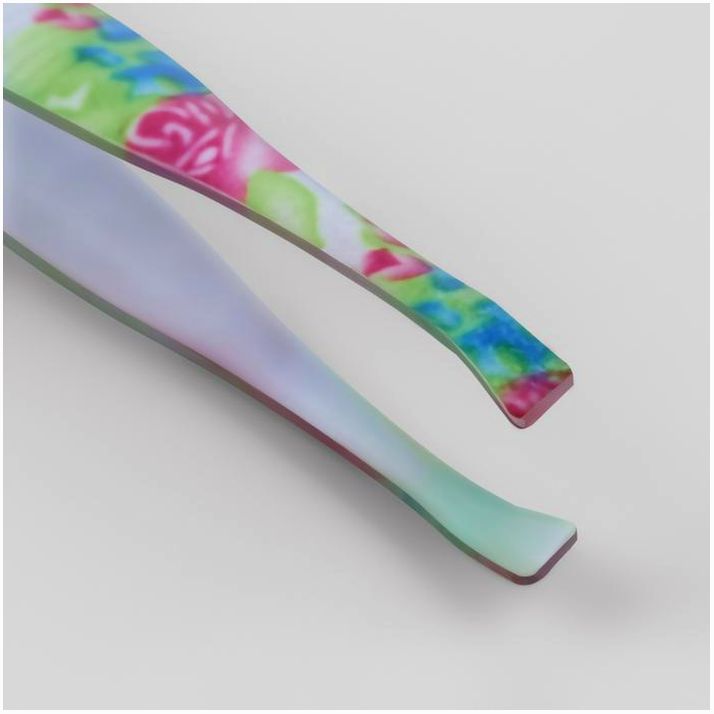 № 3940236 Пинцет скошенный, узкий, 8,5 см, рисунок МИКС