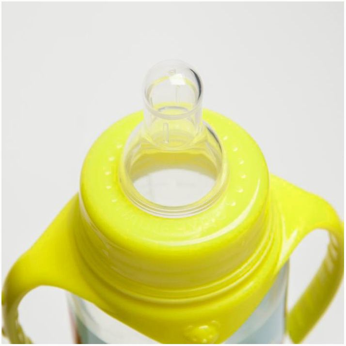 Картинка Бутылочка для кормления «Фрукты», классическое горло, 250 мл., от 0 мес., цилиндр, с ручками (№4644216) от магазина Мир детей Товары для Новорожденных