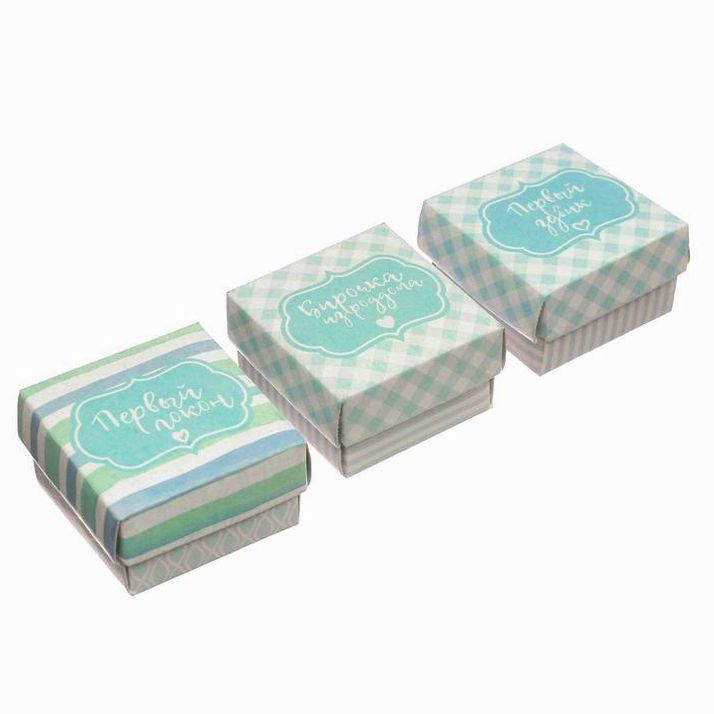 Картинка Набор памятных коробочек для мальчика "Сокровища нашего малютки" (№2843187) от магазина Мир детей Товары для Новорожденных