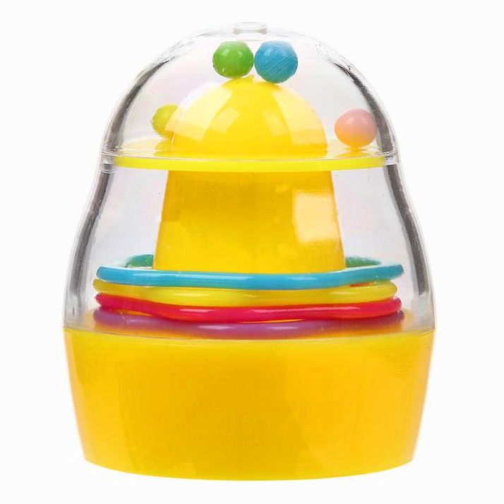 Картинка Бутылочка для кормления с погремушкой, 180 мл, цвет жёлтый, рисунок МИКС (№2825295) от магазина Мир детей Товары для Новорожденных