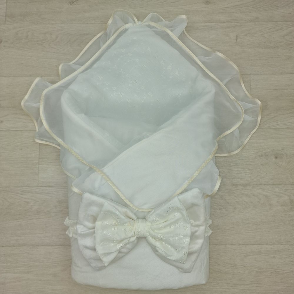 Комплект на выписку 3 пр: одеяло+уголок+бант (двухсторонний) артикул анонс 1876в-0-2_н_05