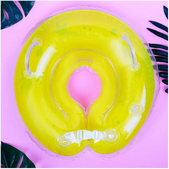 № 3876329 Круг детский на шею, для купания, «Подводный мир», от 1 мес, двухкамерный, с погремушками