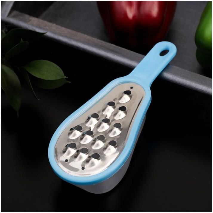 Тёрка с контейнером для детского питания Доляна «Груша», 16 см, крупная, цвет МИКС артикул анонс 852254