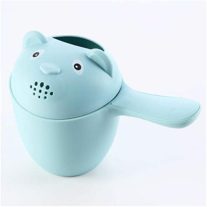 Ковш для купания и мытья головы, детский банный ковшик, хозяйственный «Мишка», цвет голубой артикул анонс 7761358