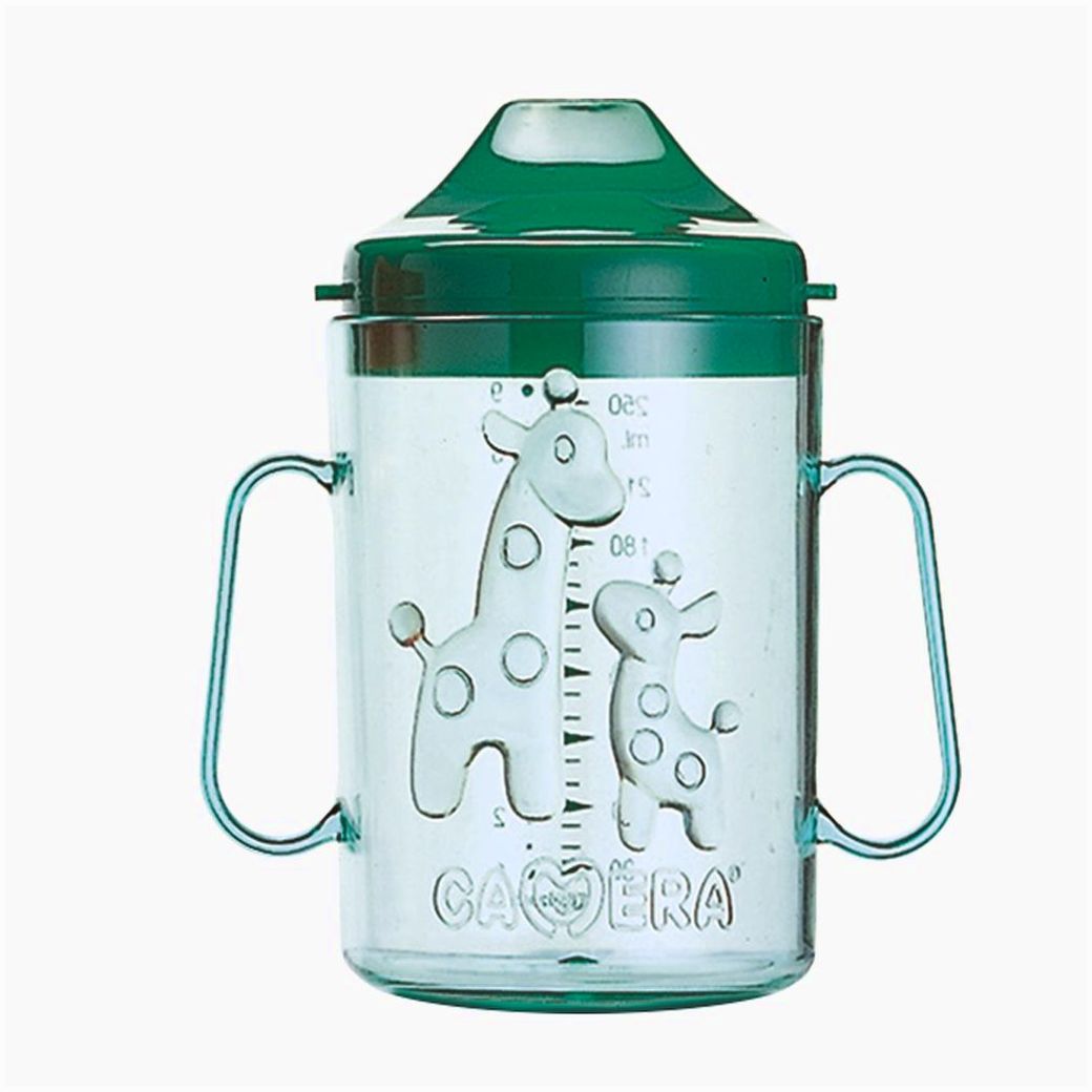 № 25005К Поильник с ручками (прозрачный цветной пластик)