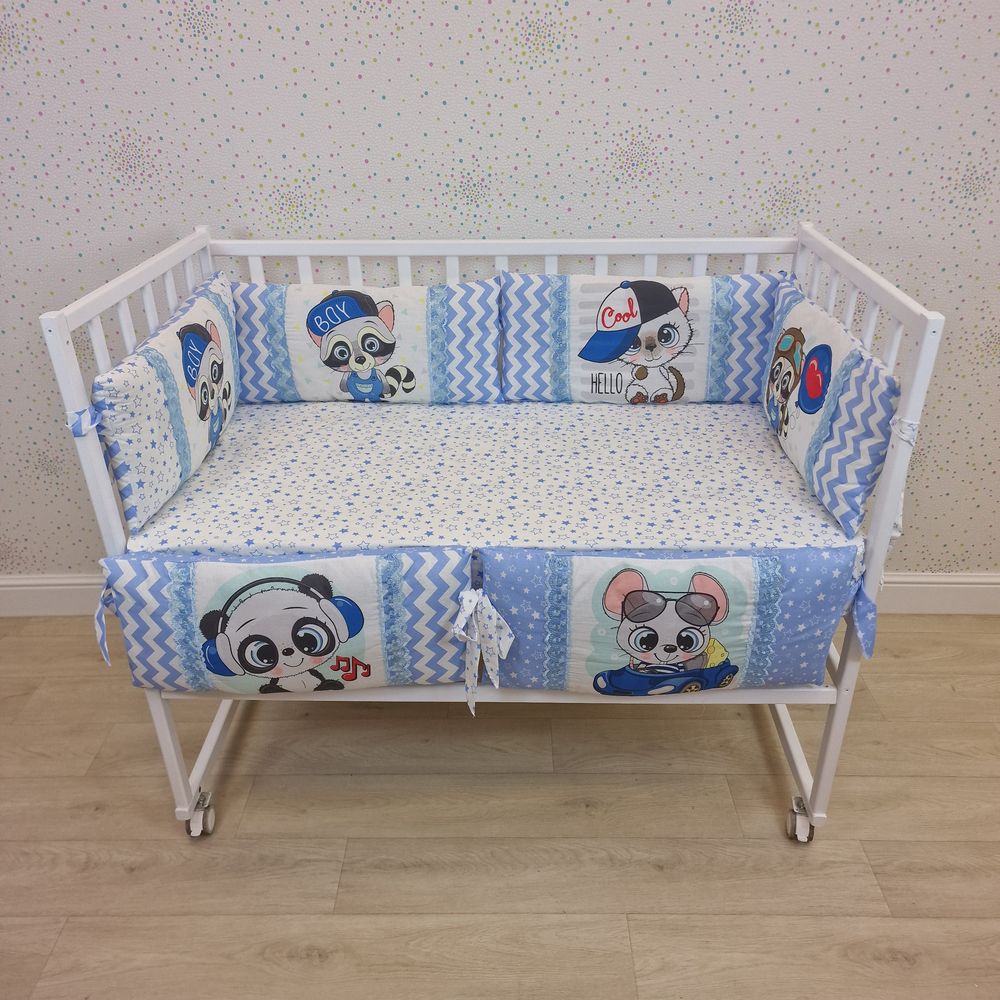 Картинка Бортик "купон" из 6 подушек по всему периметру кроватки (бязь/перкаль + синтепон) (№К107) цвета в ассортименте от магазина Мир детей Товары для Новорожденных