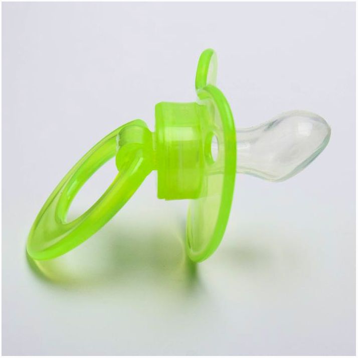Картинка Соска-пустышка ортодонтическая, силикон, от 0 мес., с колпачком, цвет лайм (№2300149) от магазина Мир детей Товары для Новорожденных