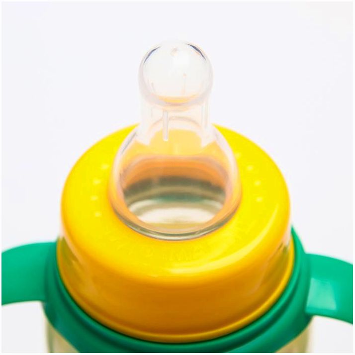 Картинка Бутылочка для кормления «ТРЕНД. Леопард», классическое горло, 250 мл., от 3 мес., цилиндр, с ручками (№4882553) от магазина Мир детей Товары для Новорожденных