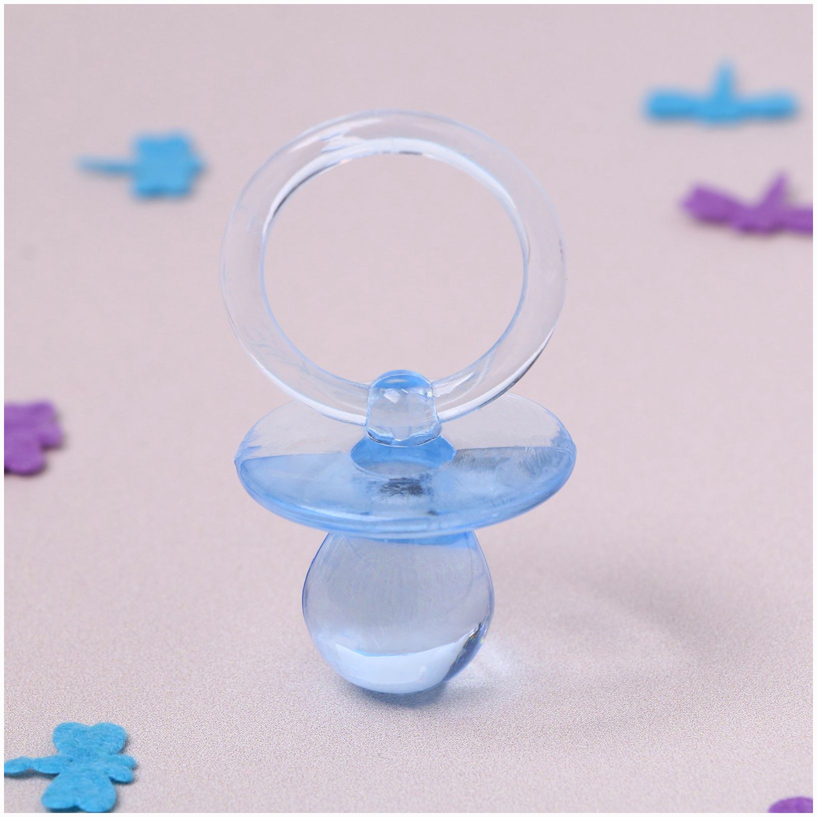 Набор для украшения «Пустышка», 6 см, набор 3 шт., цвет голубой артикул анонс 9803700