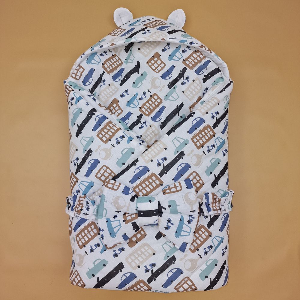 Комплект на выписку 2 пр: одеяло с капюшоном+бант (бязь) артикул анонс 1885б-0-1_м_10