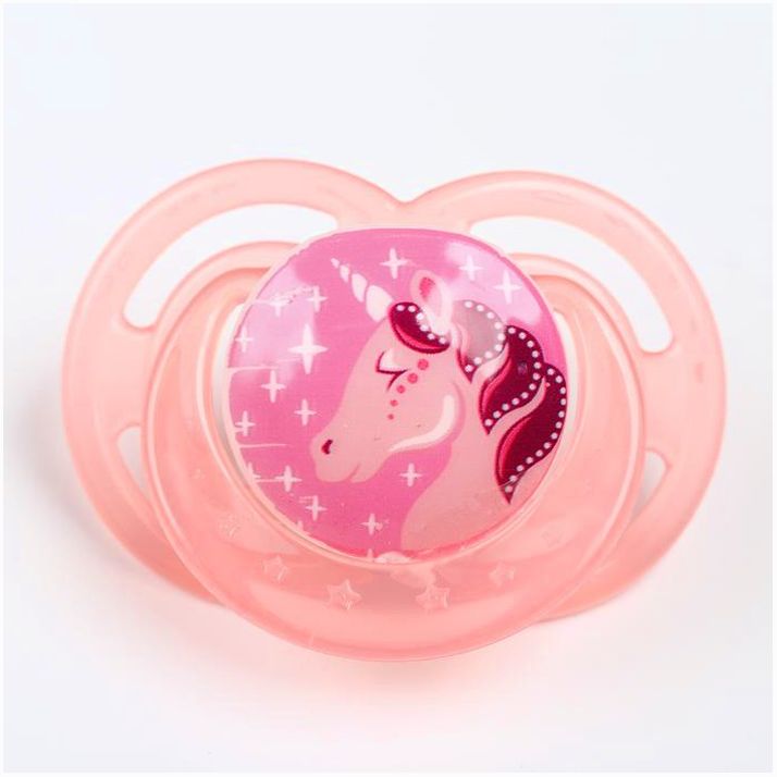 № 2825291 Пустышка силиконовая ортодонтическая, от 3 до 6 мес., цвет розовый