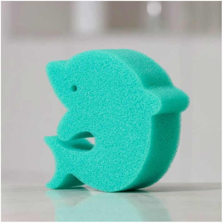 № 7662717 Губка для тела детская «Дельфин», 9?9 см, цвет микс