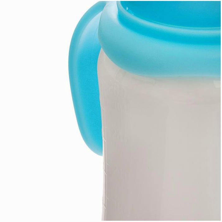 Картинка Бутылочка для кормления с ручками, 280 мл, от 0 мес., цвет белый/голубой, рисунок МИКС (№2825254) от магазина Мир детей Товары для Новорожденных