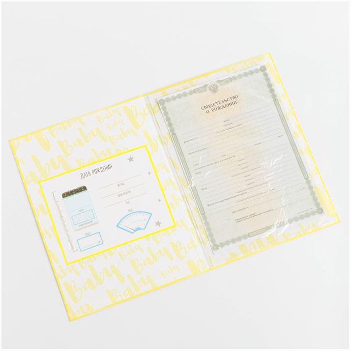 Картинка Папка для свидетельства о рождении «Лисички», под новый формат, А4 (№5287859) от магазина Мир детей Товары для Новорожденных