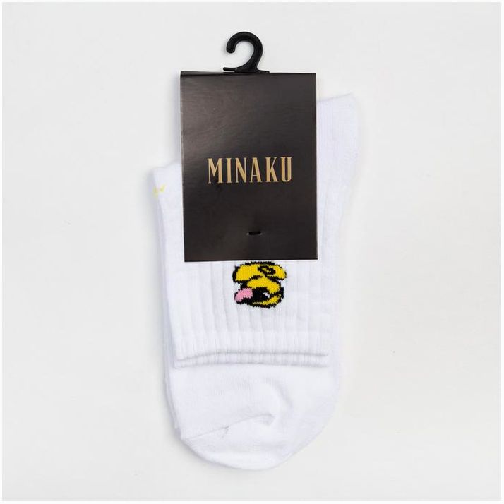 Картинка Носки женские MINAKU «Утёнок», цвет белый, размер 36-37 (23 см) (№7425343) от магазина Мир детей Товары для Новорожденных
