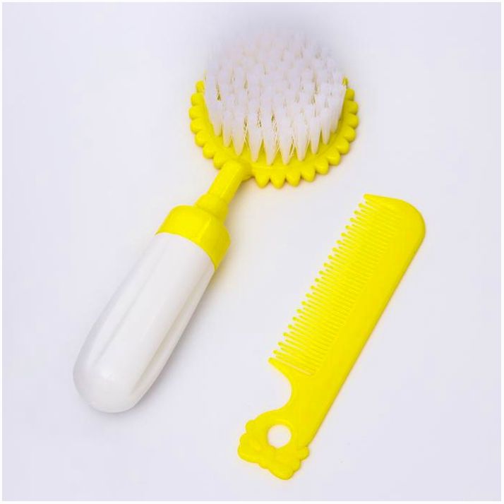 Картинка Набор расчёсок «Львёнок», 2 предмета: расчёска с зубчиками + щётка (№4798835) от магазина Мир детей Товары для Новорожденных