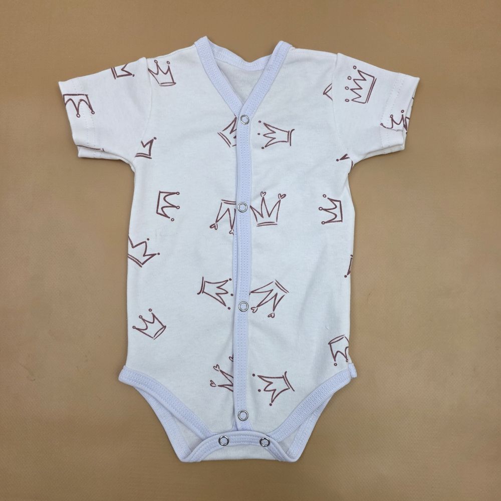 Боди №4 (интерлок, кнопки снизу и спереди, короткий рукав) артикул анонс 0124-68МД