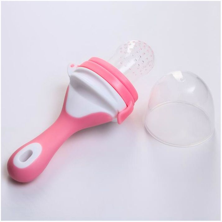 № 2932129 Ниблер для прикорма, с силиконовой сеточкой, цвет розовый/белый