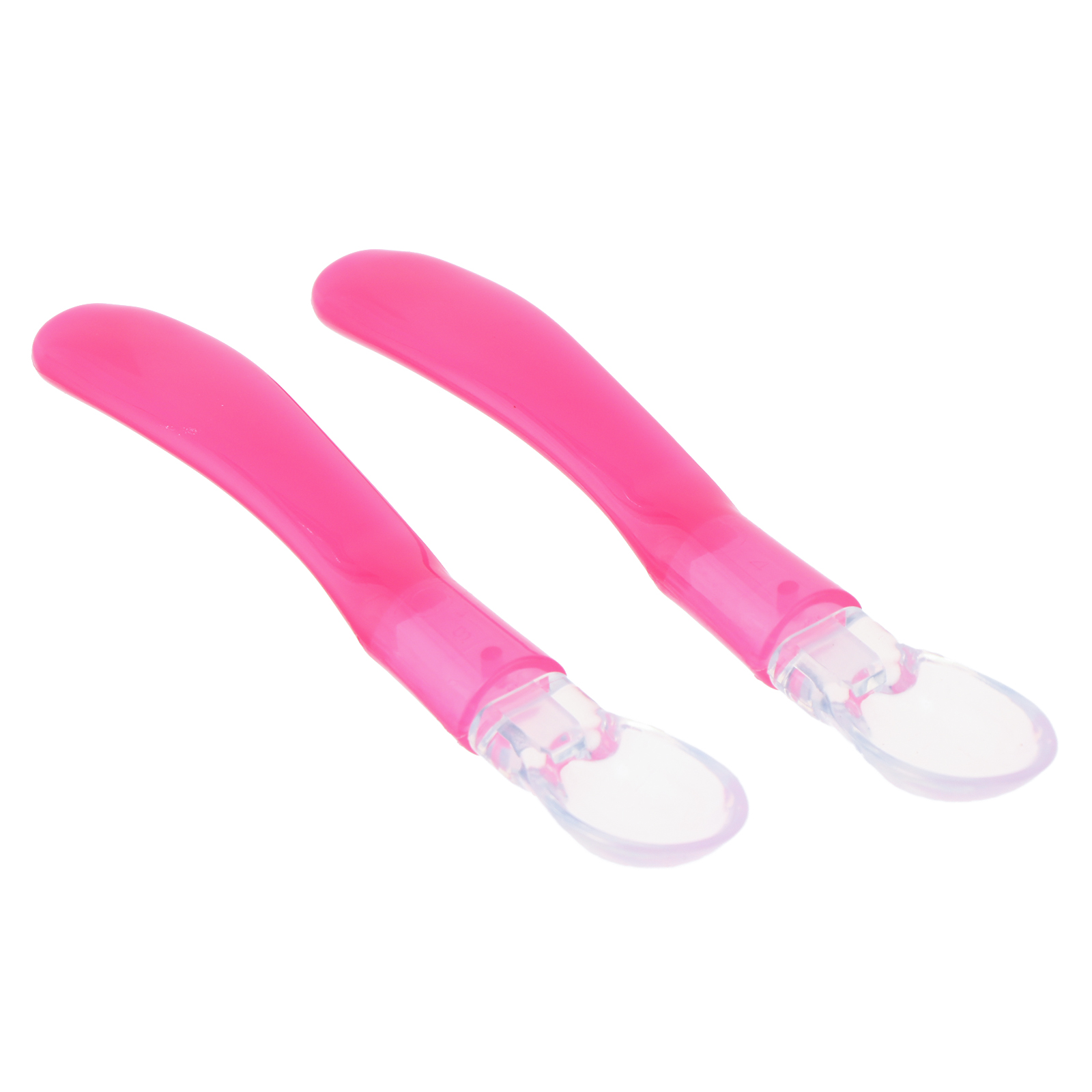 Набор детских силиконовых ложек, цвет розовый артикул анонс 10645081