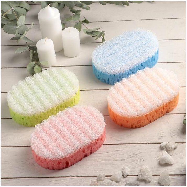 Картинка Губка для тела массажная «Удовольствие», 10,5?6?16,5 см, цвет МИКС (№672726) от магазина Мир детей Товары для Новорожденных