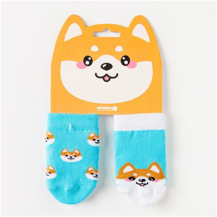 Набор носков Крошка Я «Корги», 2 пары, 6-8 артикул анонс 6904989
