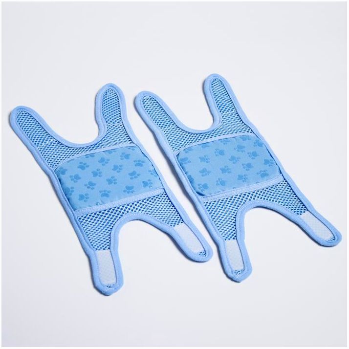 Набор наколенников «Лапки», 2 шт, цвет голубой/зеленый артикул анонс 4598978