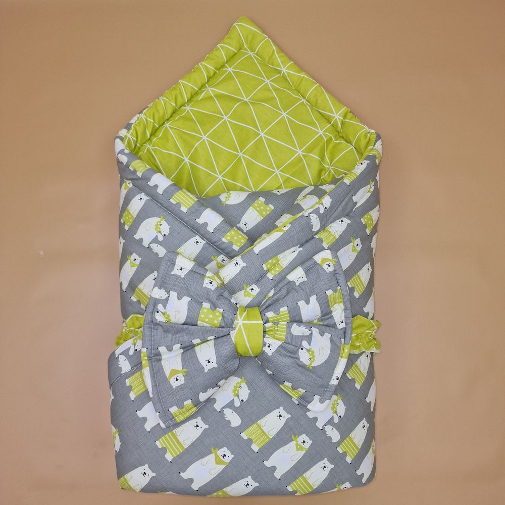 Комплект на выписку 2 пр: одеяло+бант-подушка (сатин) артикул анонс 1872с-0-1_м_03