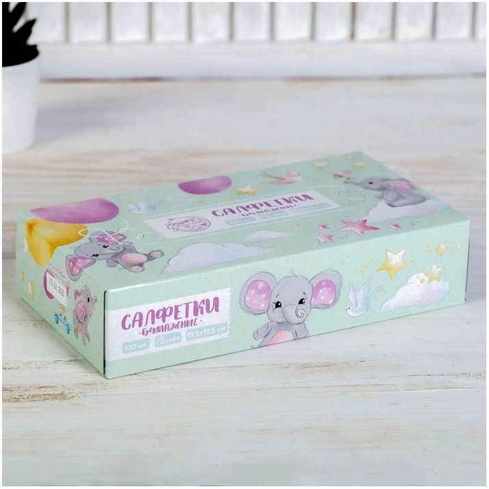 № 4764838 Салфетки бумажные в коробке «Детские», 100 шт.