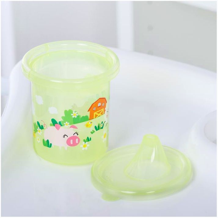Картинка Поильник детский «Веселая ферма» с твёрдым носиком 200 мл, цвет желтый (№3721458) от магазина Мир детей Товары для Новорожденных