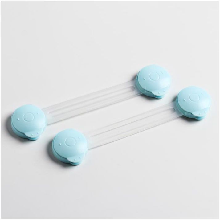 Блокиратор двери универсальный, набор 2 шт., цвета МИКС артикул анонс 3489248