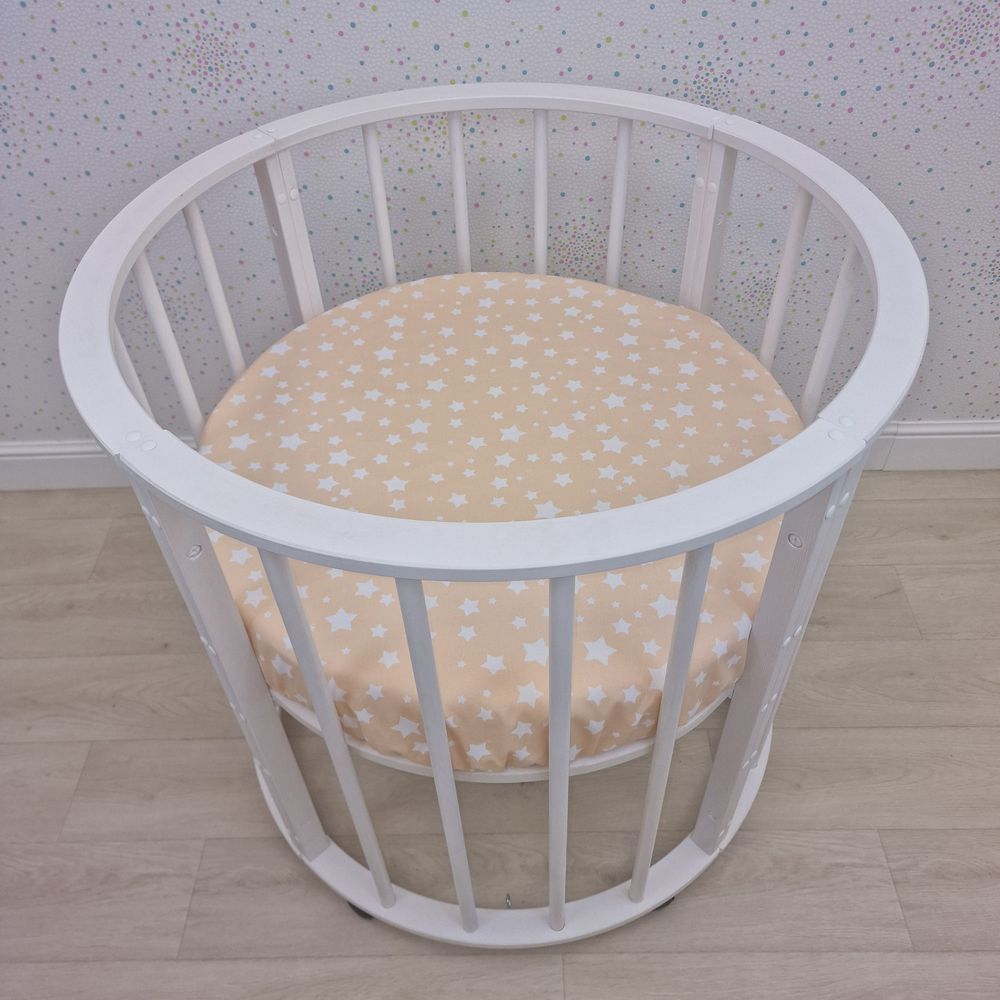 Простыня на резинке на круглую кровать (бязь) артикул анонс 255_39