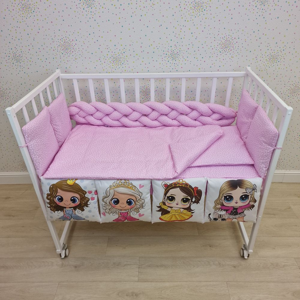 КПБ 14 пр (борт + пододеяльник + одеяло + наволочка + подушка + простынь (бязь) коса артикул анонс 1163-0-1Пбб