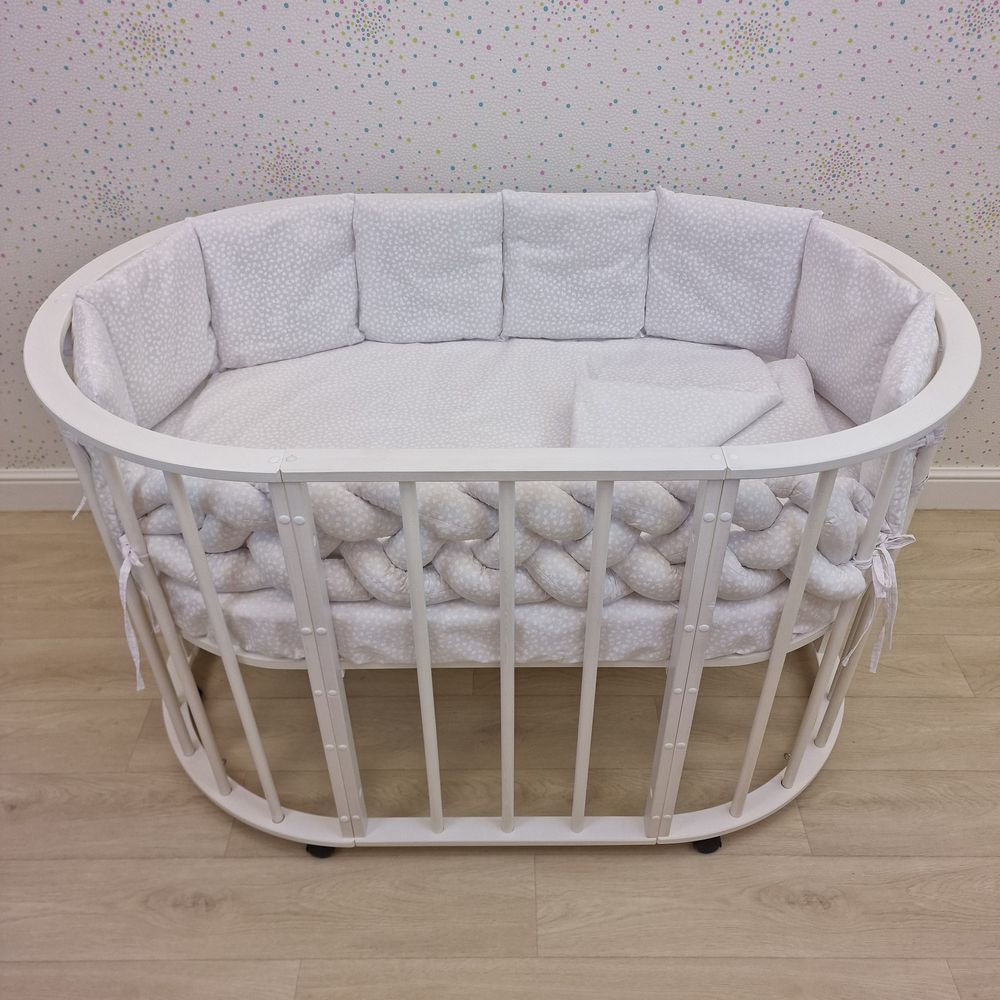 КПБ 14 пр (борт + пододеяльник + одеяло + наволочка + подушка + простынь (бязь) коса артикул анонс 1157-0-1бб_10