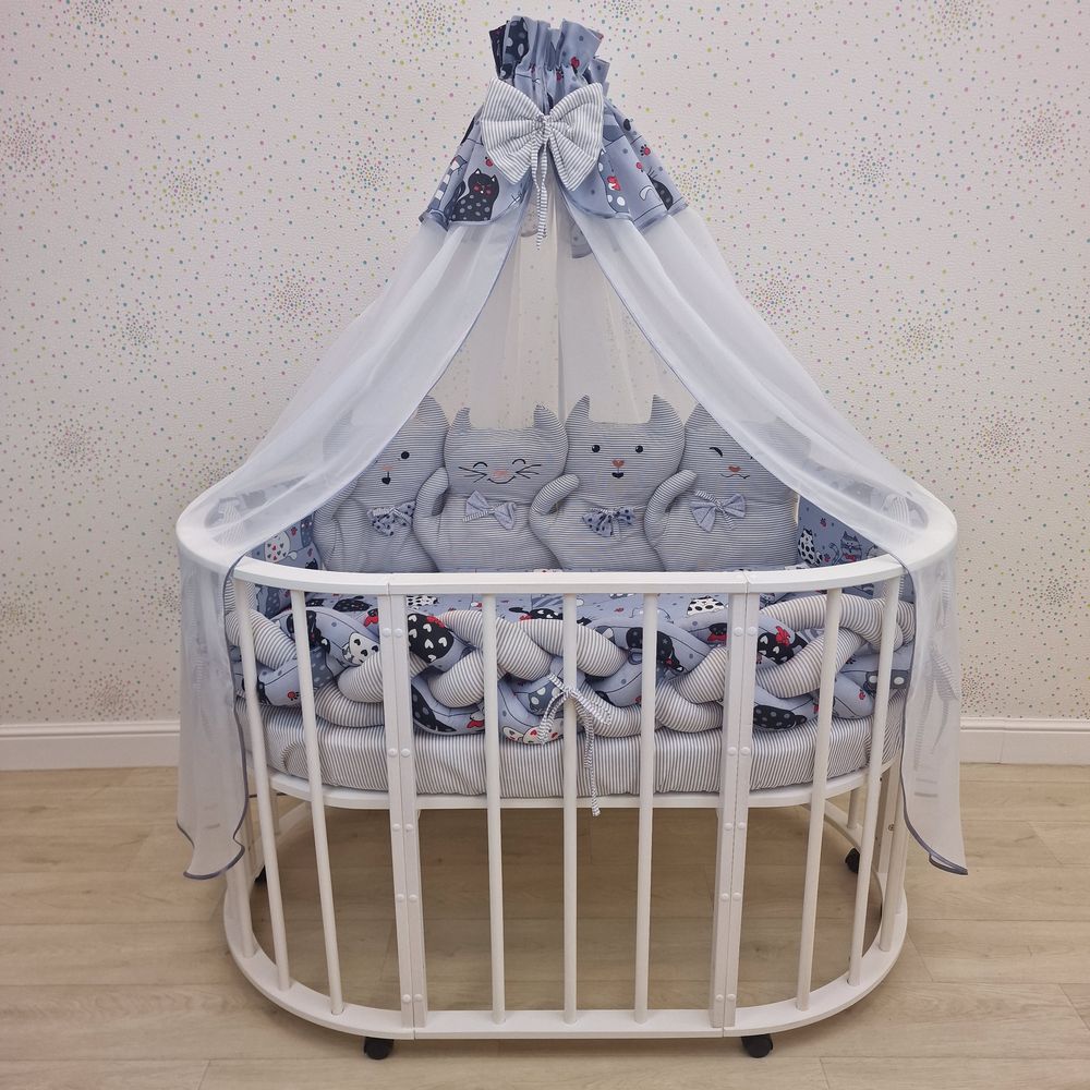 КПБ 15 пр (балдахин + борт + пододеяльник + одеяло + наволочка + подушка + простынь (бязь) артикул анонс 1176-0-1_02