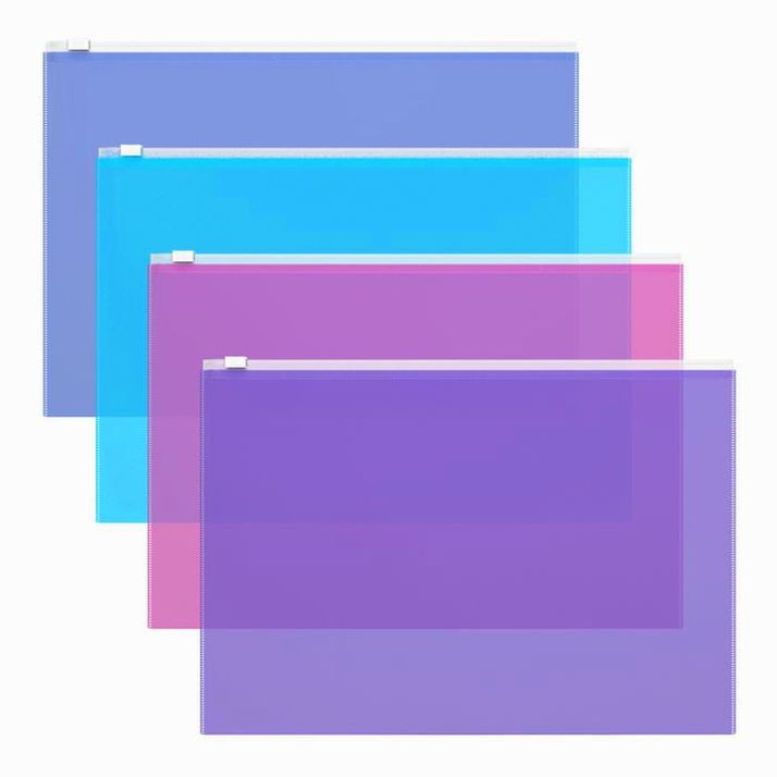 Папка-конверт на ZIP-молнии А4, 140 мкм, ErichKrause Fizzy Vivid, до 100 листов, микс артикул анонс 4366160