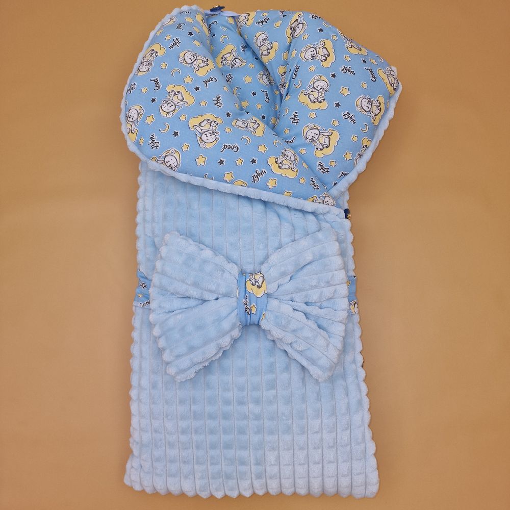 Картинка Конверт - одеяло трансформер на пуговицах и молнии ассорти (плюш/кулирка) (№7504-0-1) цвета в ассортименте от магазина Мир детей Товары для Новорожденных